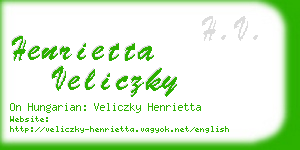 henrietta veliczky business card